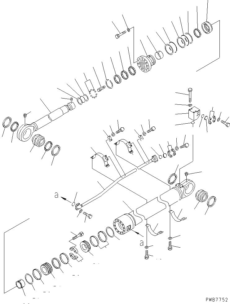 Схема запчастей Komatsu PC1100-6 - ЦИЛИНДР РУКОЯТИ(FR ЭКСКАВАТ.) ОСНОВН. КОМПОНЕНТЫ И РЕМКОМПЛЕКТЫ