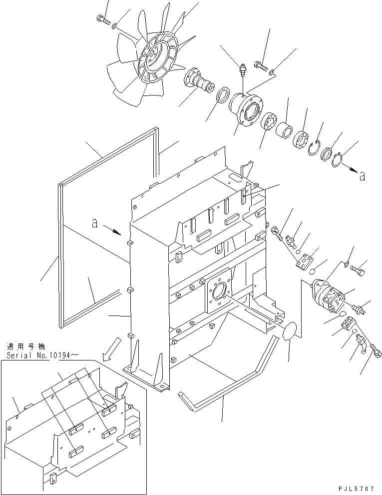 Схема запчастей Komatsu PC1100LC-6 - ОХЛАЖД-Е (ПОСЛЕОХЛАДИТЕЛЬ) (КОЖУХ И ВЕНТИЛЯТОР КРЕПЛЕНИЕ)(№8-) СИСТЕМА ОХЛАЖДЕНИЯ