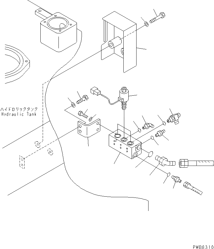 Схема запчастей Komatsu PC1100LC-6 - СОЛЕНОИДНЫЙ КЛАПАН (ГИДР. БАК. ) ГИДРАВЛИКА