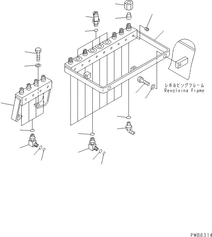 Схема запчастей Komatsu PC1100LC-6 - PPC ЛИНИИ СОЕД-Е (СОЕД-Е¤ ДЕКА) ГИДРАВЛИКА