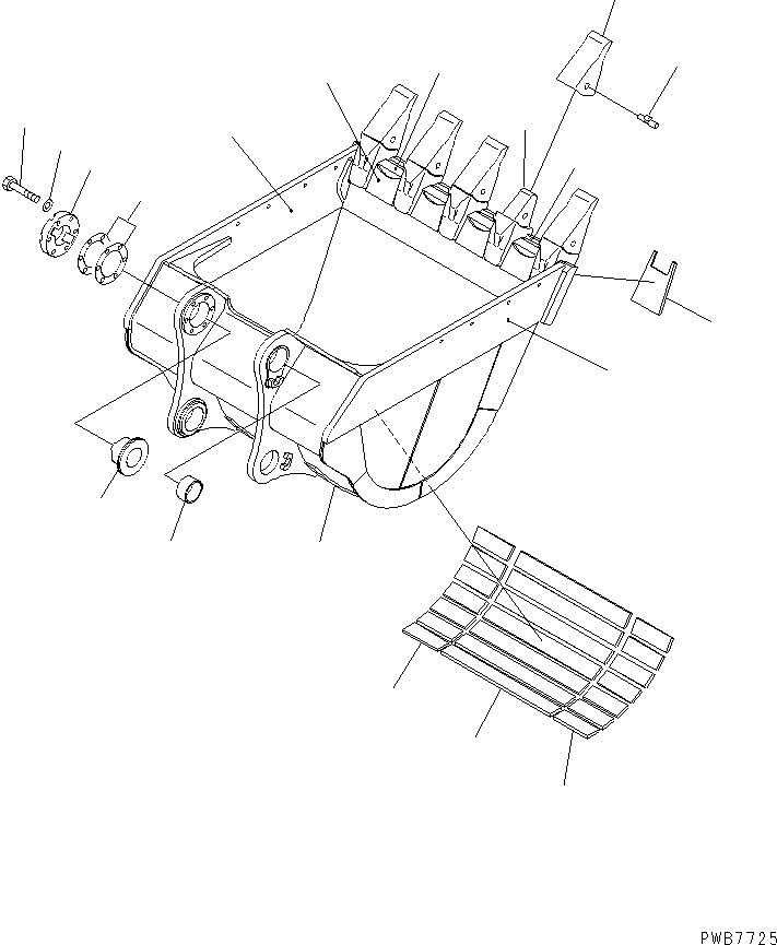 Схема запчастей Komatsu PC1100LC-6 - КОВШ .M (CECE .M)¤ MM (HORIZONAL ПАЛЕЦ ТИП)      (УСИЛЕНН.) (HAEVY DUTY) РАБОЧЕЕ ОБОРУДОВАНИЕ