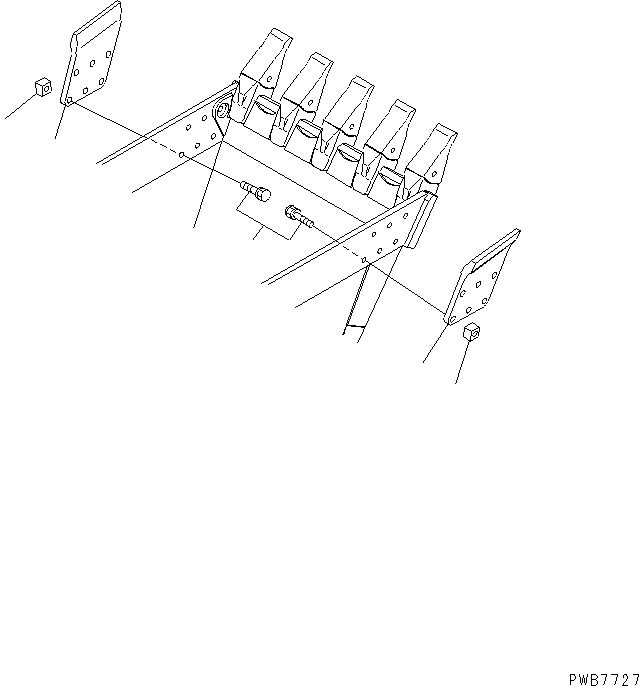 Схема запчастей Komatsu PC1100LC-6 - БОКОРЕЗЫ (ДЛЯ ЭКСКАВАТ. КОВШ) РАБОЧЕЕ ОБОРУДОВАНИЕ