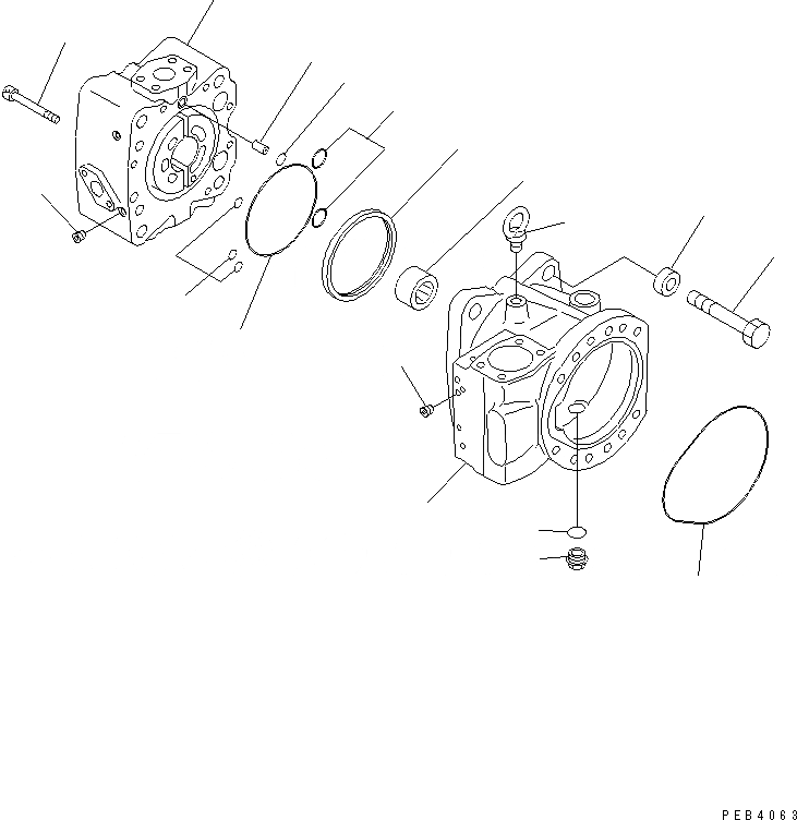 Схема запчастей Komatsu PC1100LC-6 - ОСНОВН. НАСОС (/) (N. НАСОС) ОСНОВН. КОМПОНЕНТЫ И РЕМКОМПЛЕКТЫ
