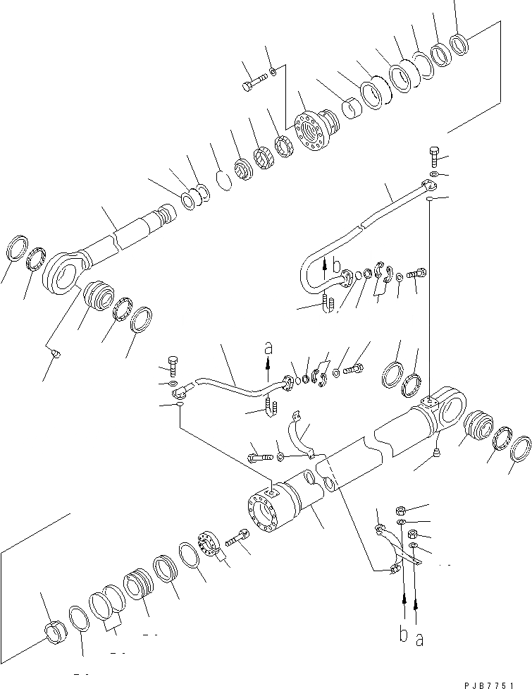 Схема запчастей Komatsu PC1100LC-6 - ЦИЛИНДР СТРЕЛЫ(FR ЭКСКАВАТ.) ОСНОВН. КОМПОНЕНТЫ И РЕМКОМПЛЕКТЫ