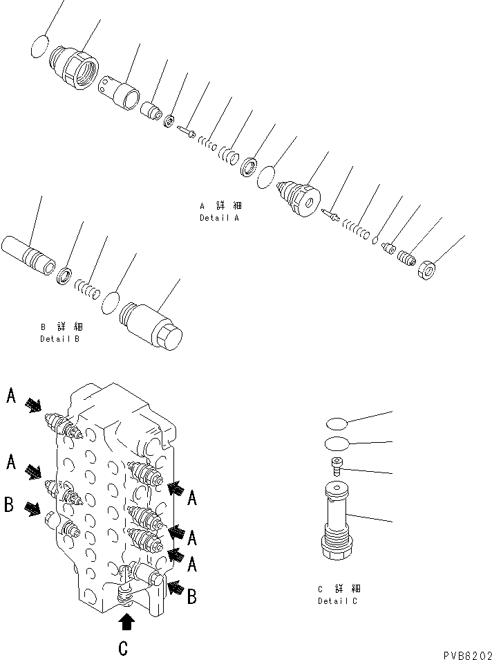 Схема запчастей Komatsu PC1100LC-6 - ОСНОВН. КЛАПАН (/) (5-СЕКЦИОНН.) (N.) ОСНОВН. КОМПОНЕНТЫ И РЕМКОМПЛЕКТЫ