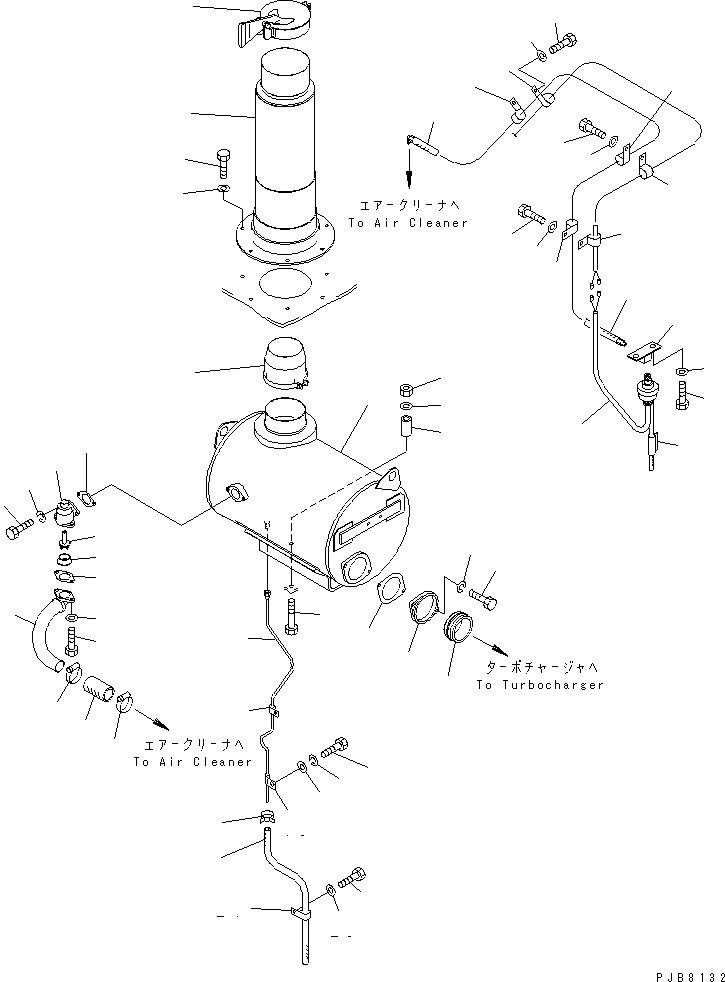 Схема запчастей Komatsu PC1100SP-6 - ВЫПУСКН. КОМПОНЕНТЫ ДВИГАТЕЛЯ