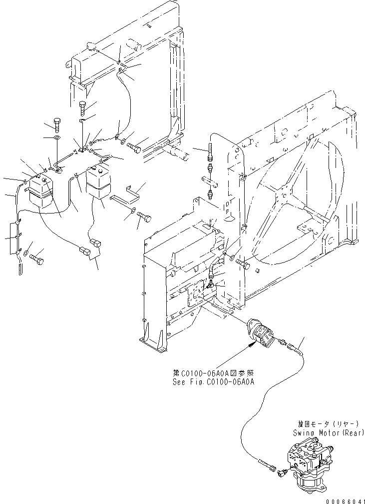 Схема запчастей Komatsu PC1100SP-6 - ОХЛАЖД-Е (ПОСЛЕОХЛАДИТЕЛЬ) (СМАЗКА И RESARVE БАК)(№8-) СИСТЕМА ОХЛАЖДЕНИЯ