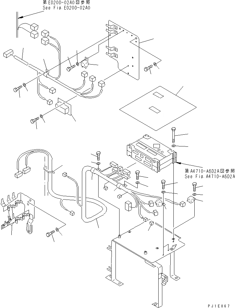 Схема запчастей Komatsu PC1100SP-6 - КОНТРОЛЛЕР(№-) ЭЛЕКТРИКА