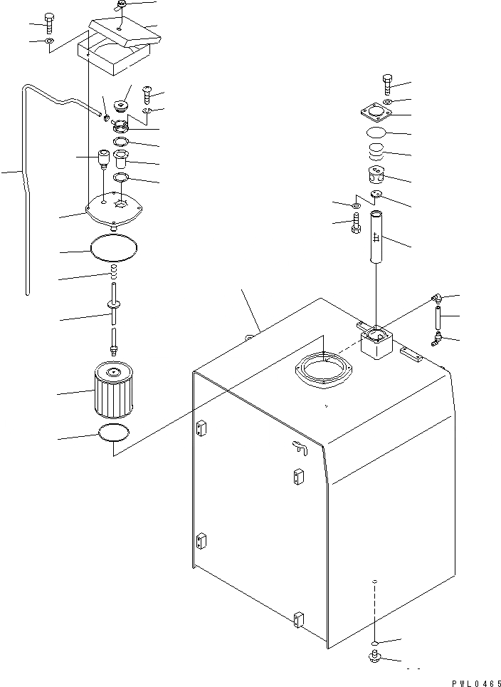 Схема запчастей Komatsu PC1100SP-6 - ГИДР. БАК. (БАК) (ДЛЯ ЗАПЫЛЕНН. РАЙОНОВ) ГИДРАВЛИКА