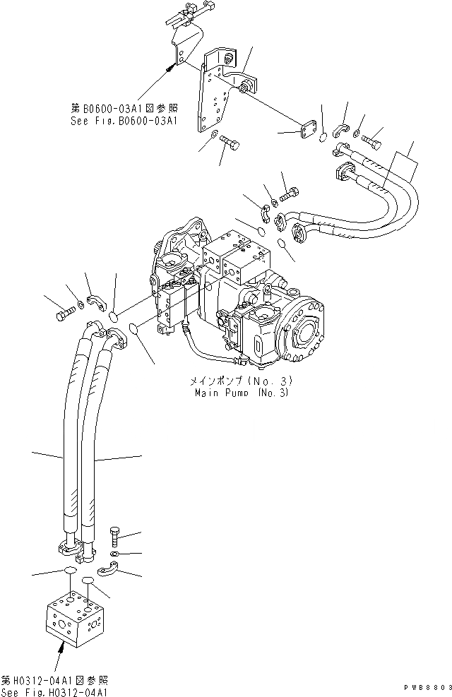 Схема запчастей Komatsu PC1100SP-6 - ЛИНИЯ ПОДАЧИS (NO. НАСОС) (TROPICAL WEATHER СПЕЦ-Я.) (ДЛЯ GHANA) ГИДРАВЛИКА