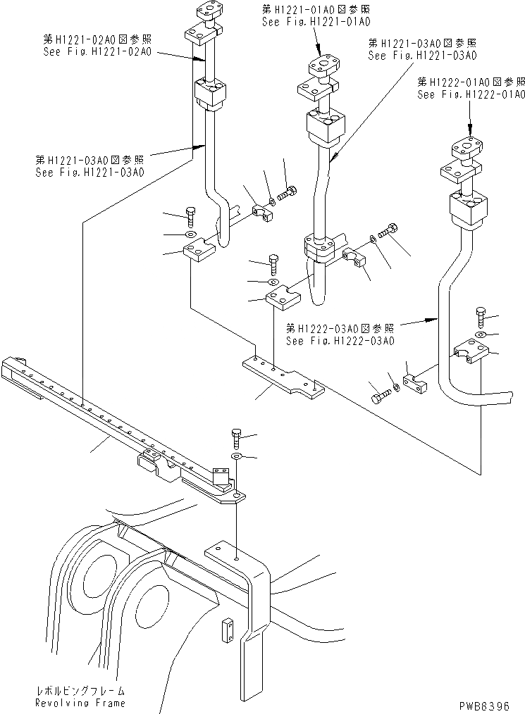 Схема запчастей Komatsu PC1100SP-6 - НИЖН. ЧАСТЬ СТРЕЛЫ ГИДРАВЛИКА