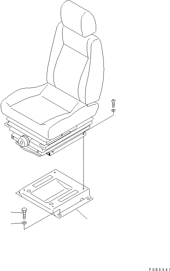 Схема запчастей Komatsu PC1100SP-6 - ОСНОВАНИЕ КРЕСЛА (WRIST УПРАВЛ-Е) КАБИНА ОПЕРАТОРА И СИСТЕМА УПРАВЛЕНИЯ