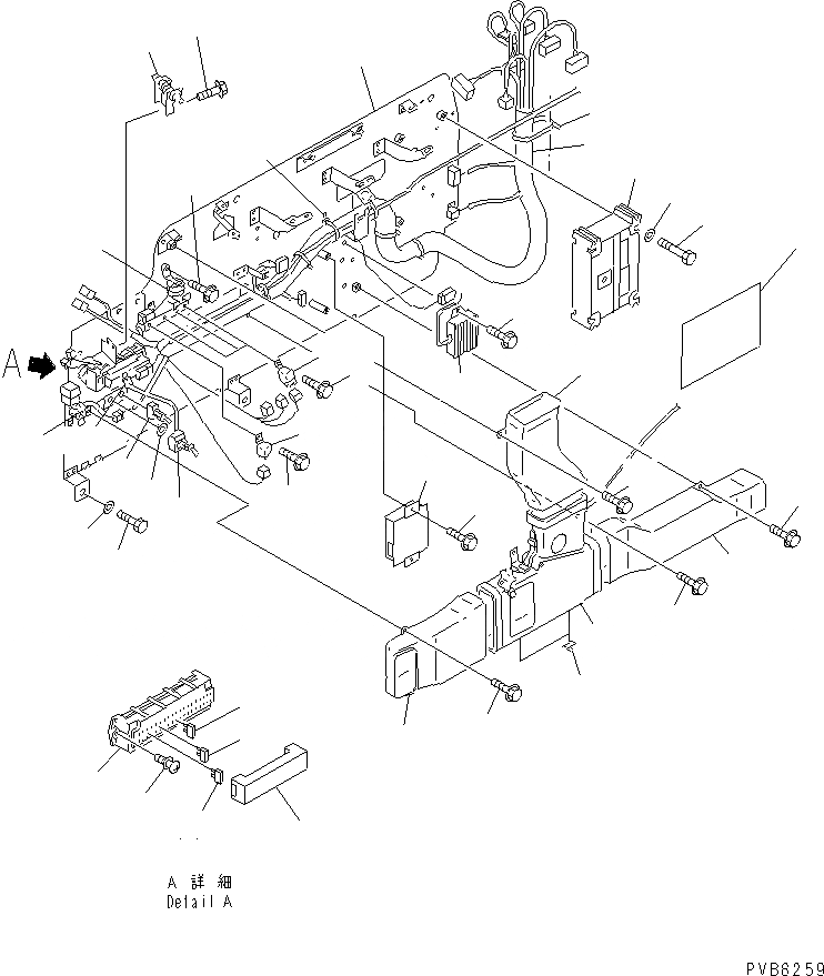 Схема запчастей Komatsu PC1100SP-6 - ПАНЕЛЬ И ОСНОВ. (ОСНОВ.)(№-7) КАБИНА ОПЕРАТОРА И СИСТЕМА УПРАВЛЕНИЯ