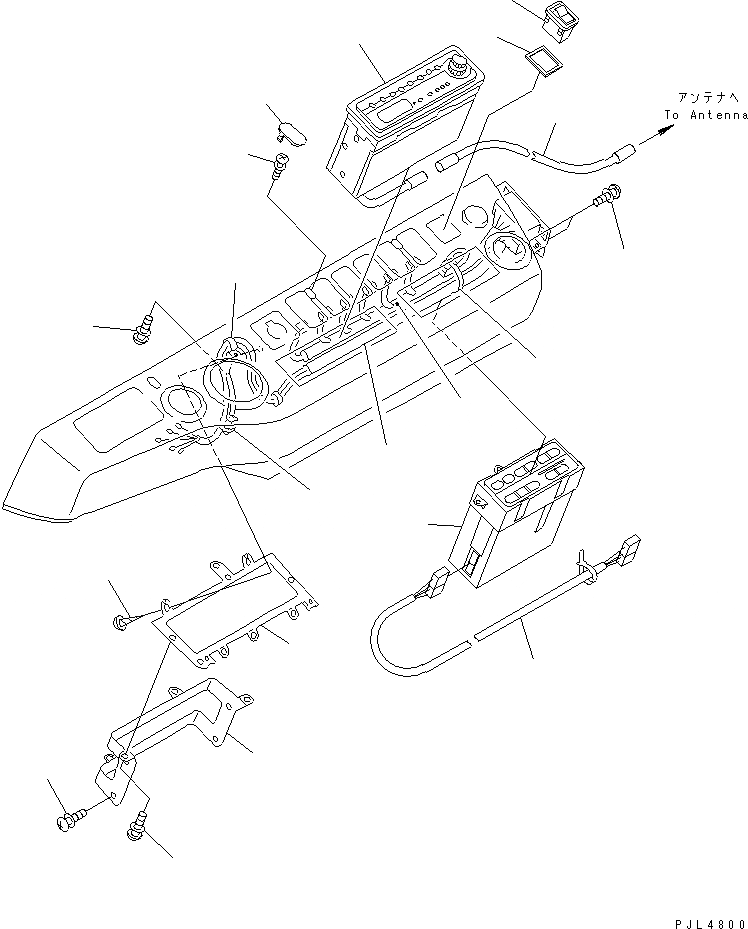 Схема запчастей Komatsu PC1100SP-6 - ОСНОВН. КОНСТРУКЦИЯ (ПАНЕЛЬ И ОСНОВ.) (РАДИО И КОНДИЦ. ВОЗДУХА ПАНЕЛЬ) (ДЛЯ США)(№8-) КАБИНА ОПЕРАТОРА И СИСТЕМА УПРАВЛЕНИЯ