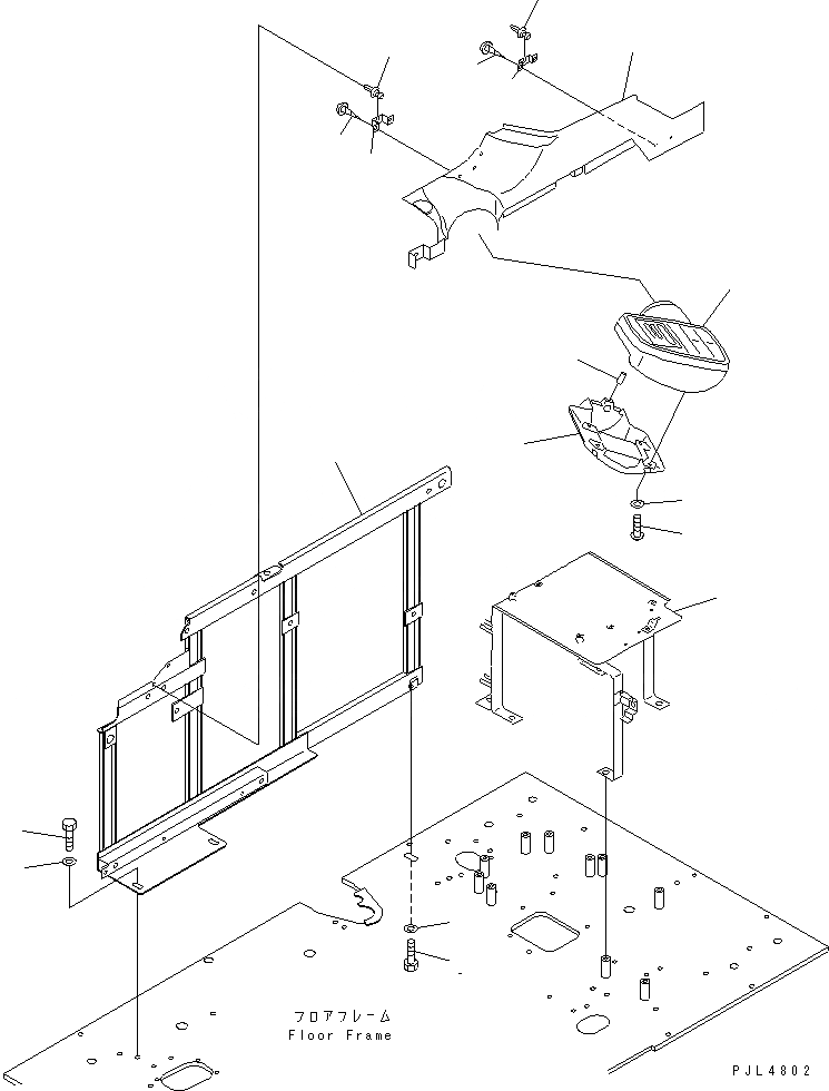 Схема запчастей Komatsu PC1100SP-6 - ОСНОВН. КОНСТРУКЦИЯ (ПАНЕЛЬ И ОСНОВ.) (СИСТЕМА МОНИТОРА И COVER)(№8-) КАБИНА ОПЕРАТОРА И СИСТЕМА УПРАВЛЕНИЯ