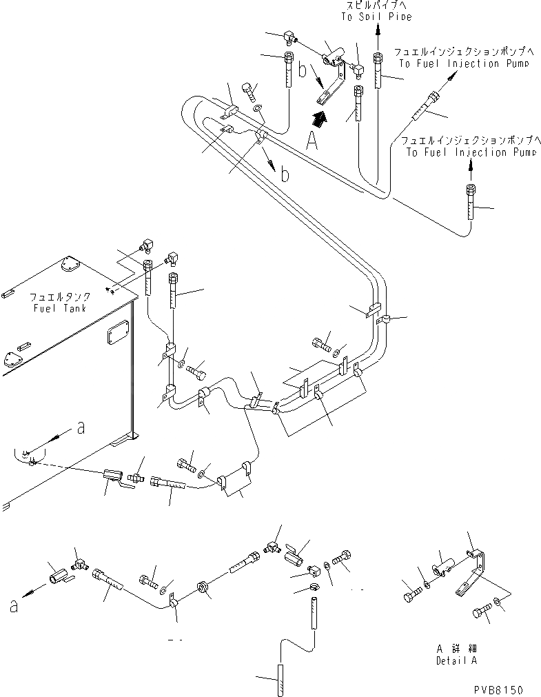 Схема запчастей Komatsu PC1100SE-6 - ТОПЛИВН. ЛИНИЯ ТОПЛИВН. БАК. AND КОМПОНЕНТЫ
