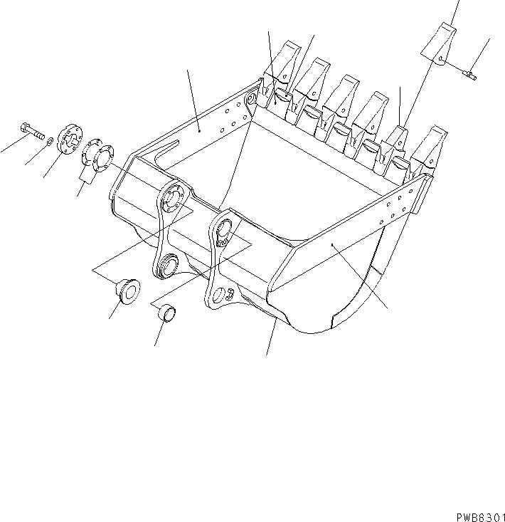 Схема запчастей Komatsu PC1100SE-6 - КОВШ¤ .M (CECE .7M)¤ 8MM (ГОРИЗОНТАЛЬН. ПАЛЕЦ) РАБОЧЕЕ ОБОРУДОВАНИЕ