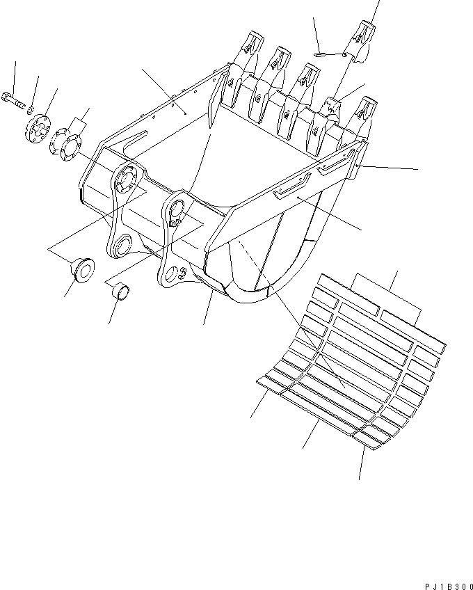 Схема запчастей Komatsu PC1100SE-6 - КОВШ .M (CECE .M)¤ MM (ВЕРТИКАЛЬН. ПАЛЕЦ) (SE)    (ДЛЯ SUMIKIN)(№-) РАБОЧЕЕ ОБОРУДОВАНИЕ