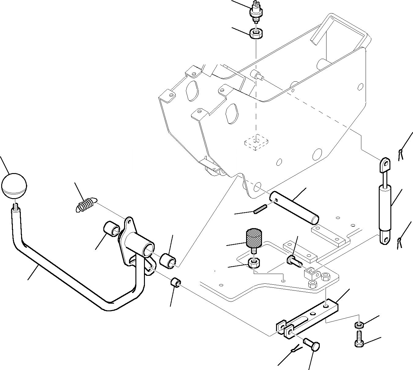 Схема запчастей Komatsu PC110R-1 - СЕРВОУПРАВЛ. СИСТЕМА STARTING РЫЧАГ СИСТЕМА УПРАВЛЕНИЯ И ОСНОВНАЯ РАМА