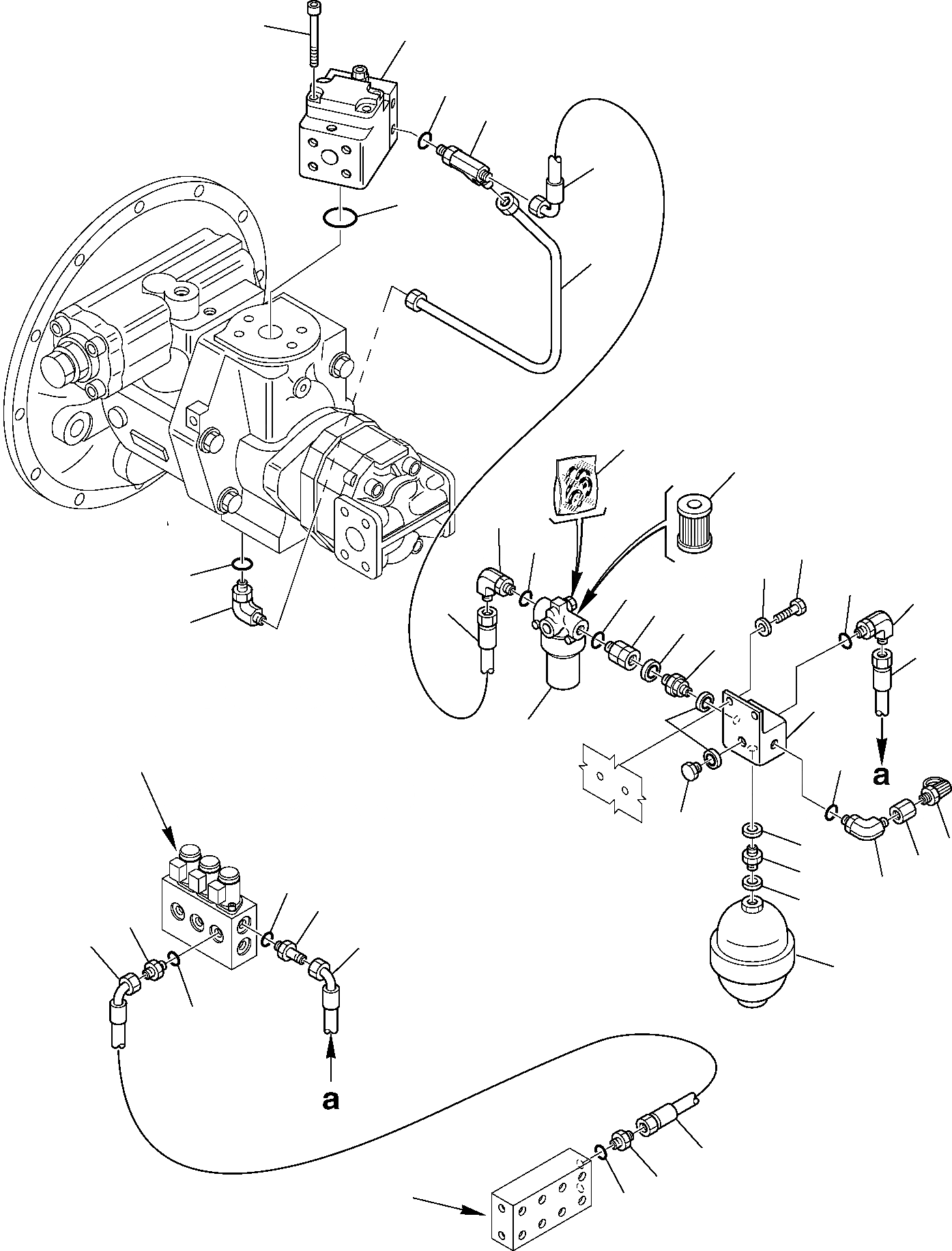 Схема запчастей Komatsu PC110R-1 - ГИДРОЛИНИЯ (КЛАПАН PPCЛИНИЯ ПОДАЧИ) УПРАВЛ-Е РАБОЧИМ ОБОРУДОВАНИЕМ