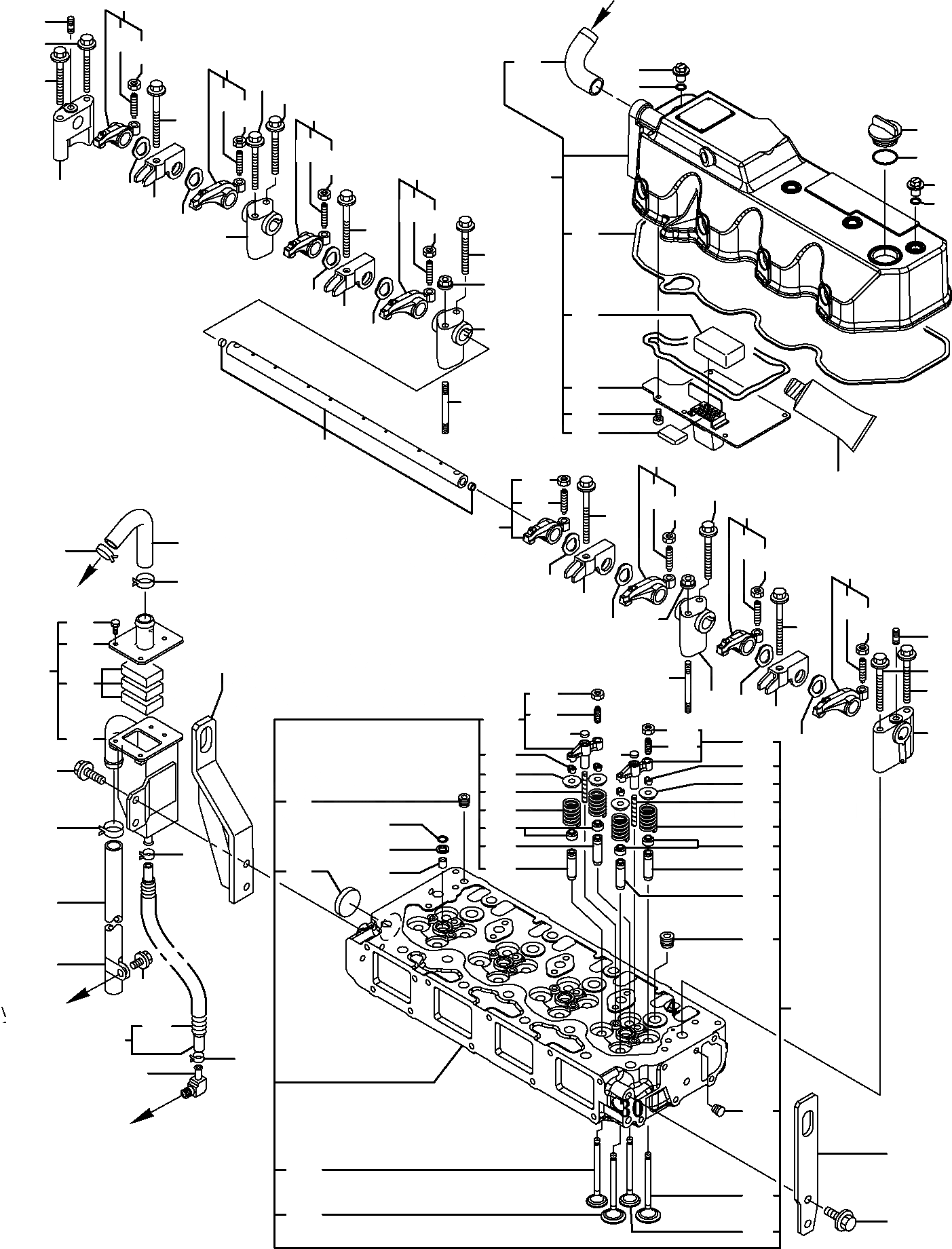 Схема запчастей Komatsu PC110R-1 - ГОЛОВКА ЦИЛИНДРОВ ДВИГАТЕЛЬ