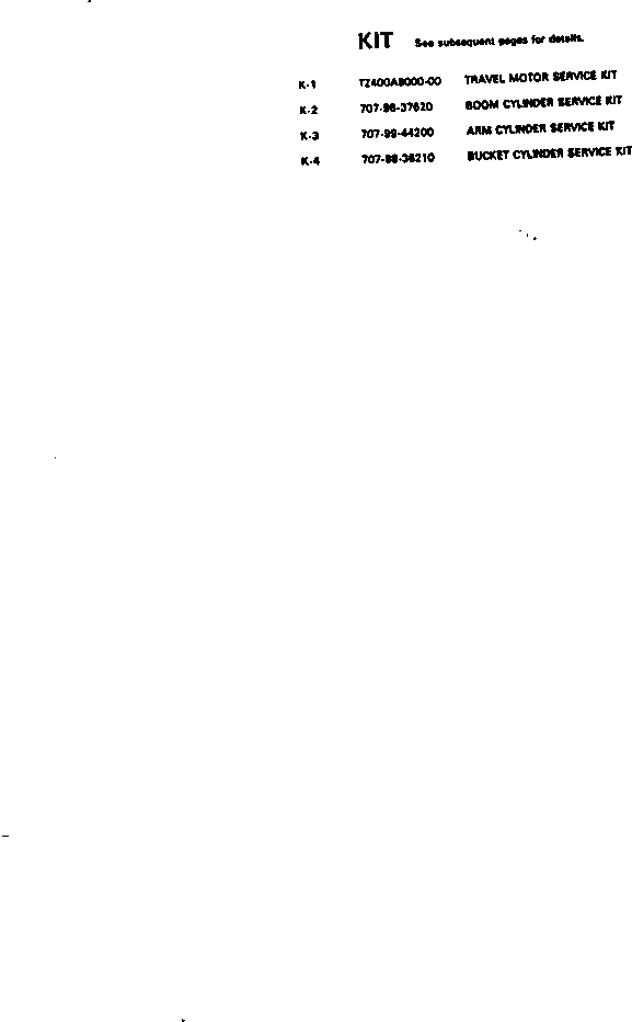 Схема запчастей Komatsu PC120-5C - КОМПЛЕКТ МАРКИРОВКА¤ ИНСТРУМЕНТ И РЕМКОМПЛЕКТЫ