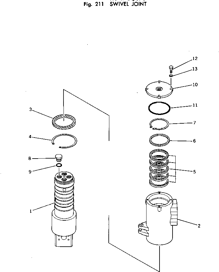 Схема запчастей Komatsu PC120-2 - ПОВОРОТНОЕ СОЕДИНЕНИЕ ХОД И КОНЕЧНАЯ ПЕРЕДАЧА