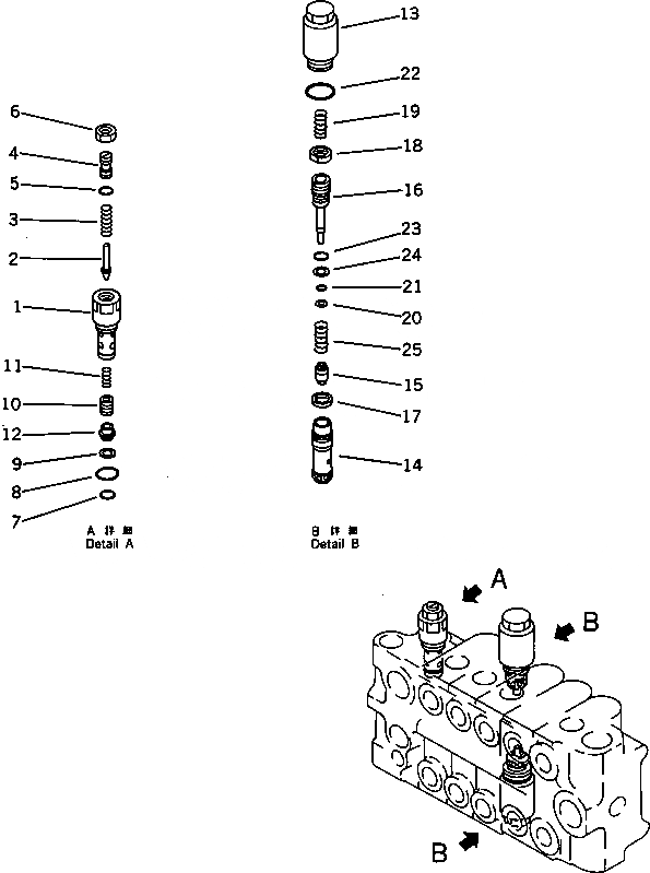 Схема запчастей Komatsu PC120-3 - КЛАПАН МЕХ-М УПРАВЛ-Я (ДЛЯ WRIST УПРАВЛ-Е)(№98-) ПОВОРОТН. И СИСТЕМА УПРАВЛЕНИЯ