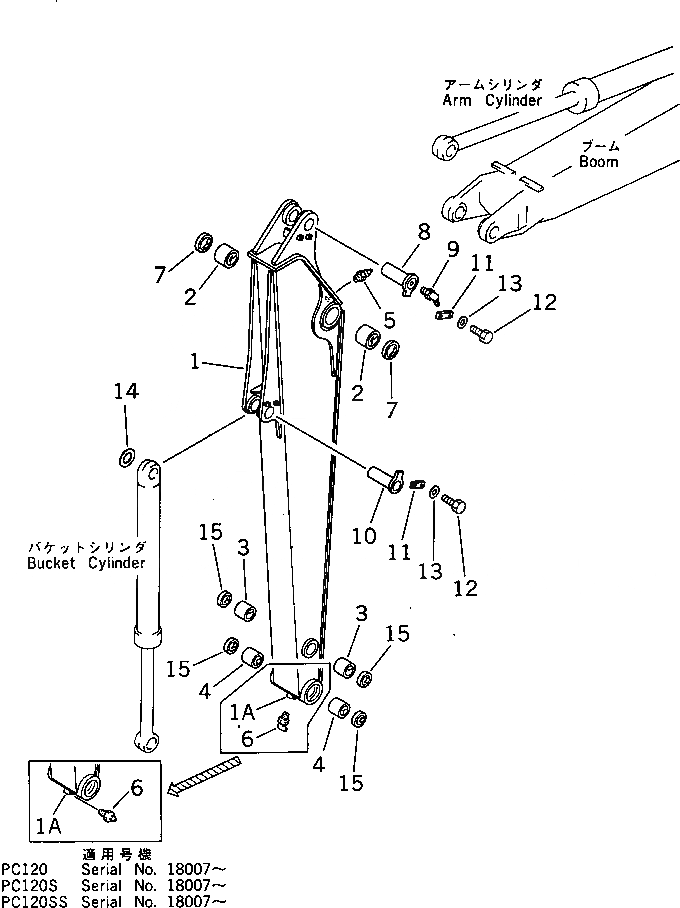 Схема запчастей Komatsu PC120-3 - ГИДРОЛИНИЯ (КЛАПАН - РАСПРЕДЕЛИТ. КЛАПАН) (ДЛЯ WRIST УПРАВЛ-Е)  (БЕЗ ПОВОРОТН. МЕХАНИЧ. ТОРМОЗ.) ПОВОРОТН. И СИСТЕМА УПРАВЛЕНИЯ