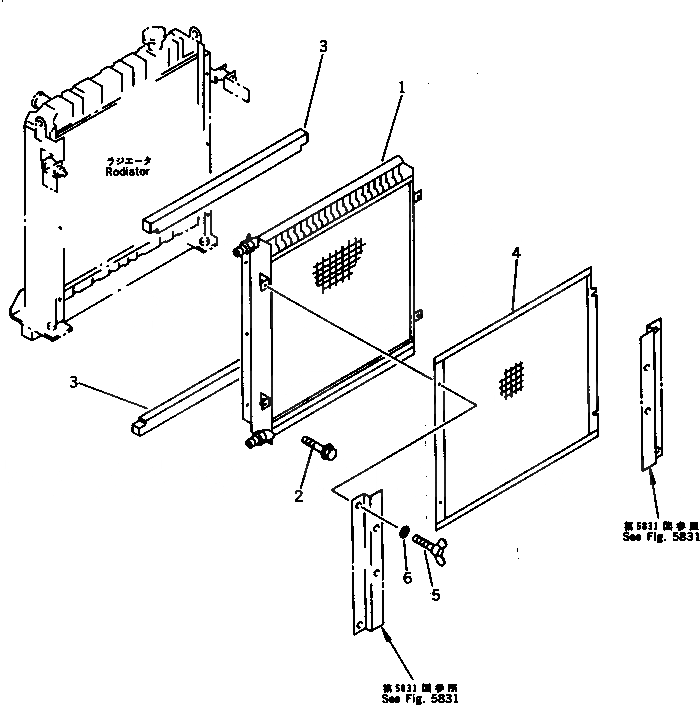 Схема запчастей Komatsu PC120-5X - МАСЛООХЛАДИТЕЛЬ КОМПОНЕНТЫ ДВИГАТЕЛЯ И ЭЛЕКТРИКА