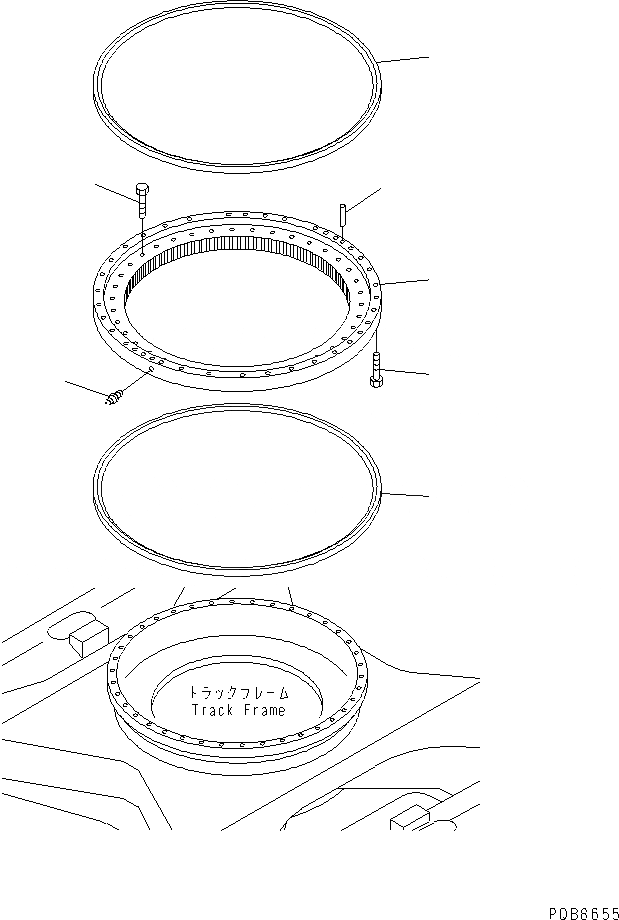 Схема запчастей Komatsu PC120-5 - ПОВОРОТН. КРУГ ПОВОРОТН. СИСТЕМА