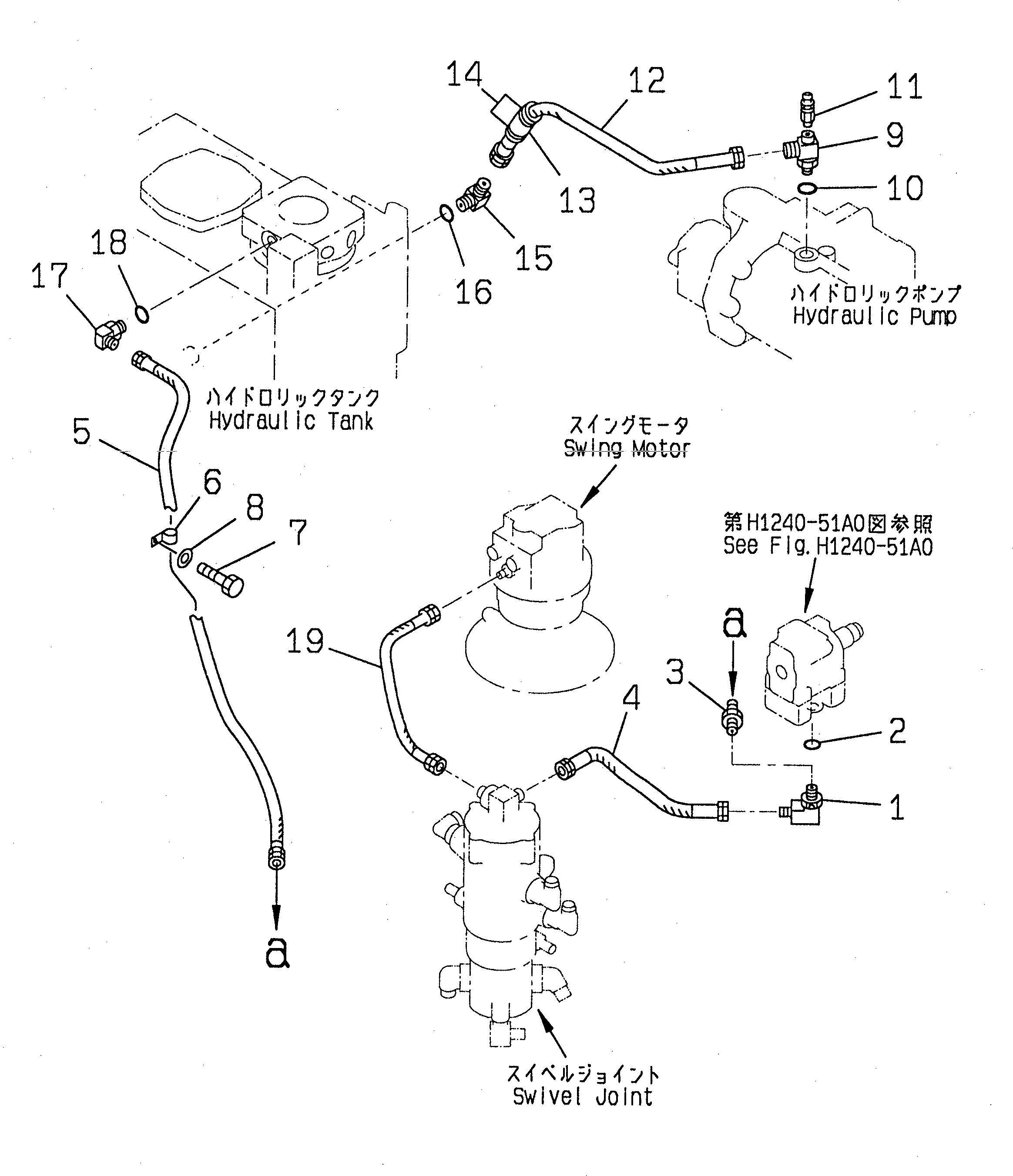 Схема запчастей Komatsu PC120-6 - ВОЗВРАТН. ЛИНИЯ (БЛОКИР. СТРЕЛЫ КЛАПАН)(№-999) ГИДРАВЛИКА