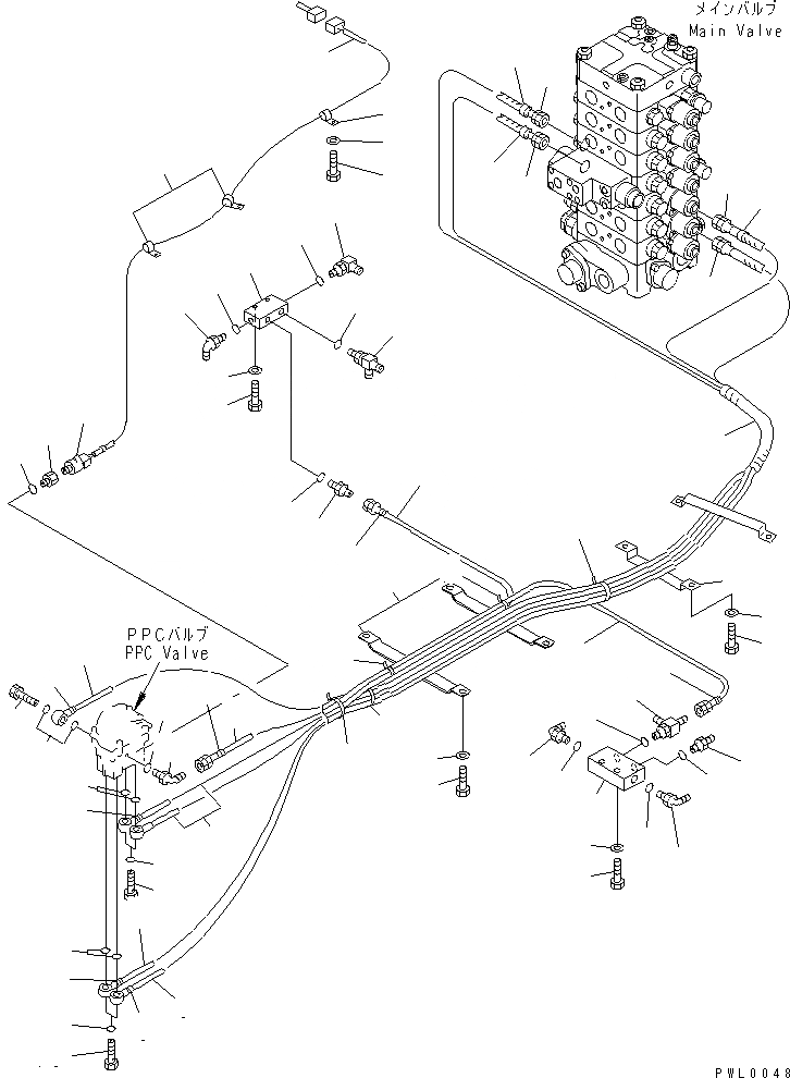Схема запчастей Komatsu PC120-6 - ОСНОВН. КОНСТРУКЦИЯ (P.P.C. ХОД ТРУБЫ) ( АКТУАТОР)(№98-) КАБИНА ОПЕРАТОРА И СИСТЕМА УПРАВЛЕНИЯ
