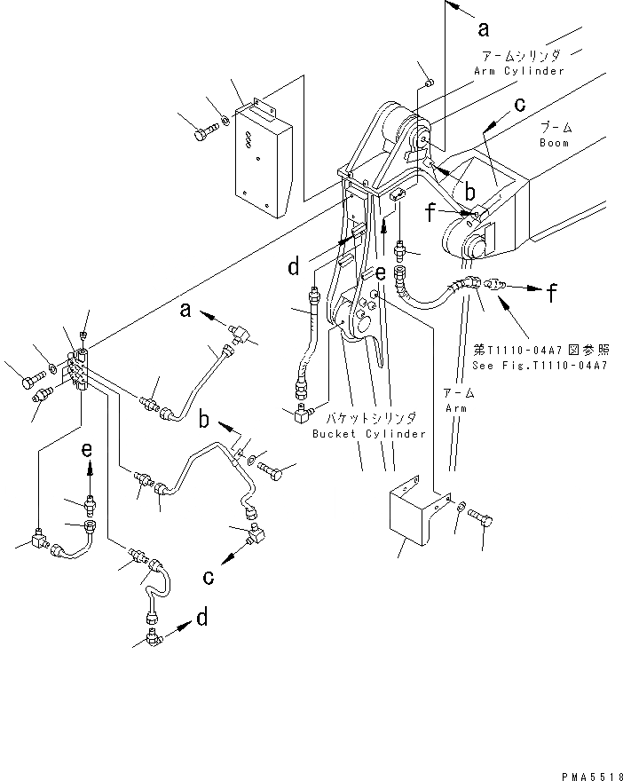 Схема запчастей Komatsu PC120-6 - РУКОЯТЬ (АВТОМАТИЧ. СМАЗКА) (ДЛЯ АВТОМАТИЧ. СМАЗ.) РАБОЧЕЕ ОБОРУДОВАНИЕ