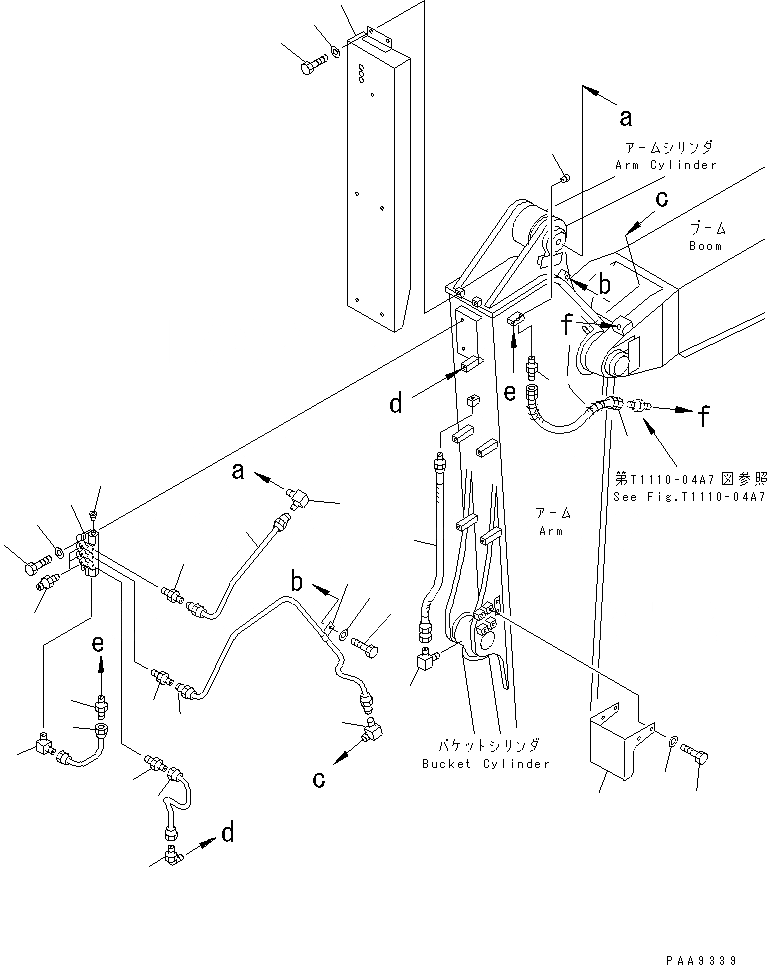 Схема запчастей Komatsu PC120-6 - УДЛИНН. РУКОЯТЬ (АВТОМАТИЧ. СМАЗКА) (ДЛЯ АВТОМАТИЧ. СМАЗ.) РАБОЧЕЕ ОБОРУДОВАНИЕ
