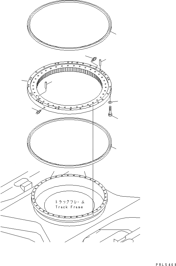 Схема запчастей Komatsu PC120-6Z - ПОВОРОТН. КРУГ (ДЛЯ РОССИЯ)(№98-) ПОВОРОТН. КРУГ И КОМПОНЕНТЫ
