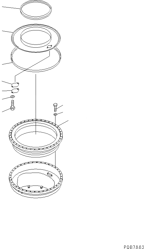 Схема запчастей Komatsu PC120-6Z - ГУСЕНИЧНАЯ РАМА(№977-) ХОДОВАЯ
