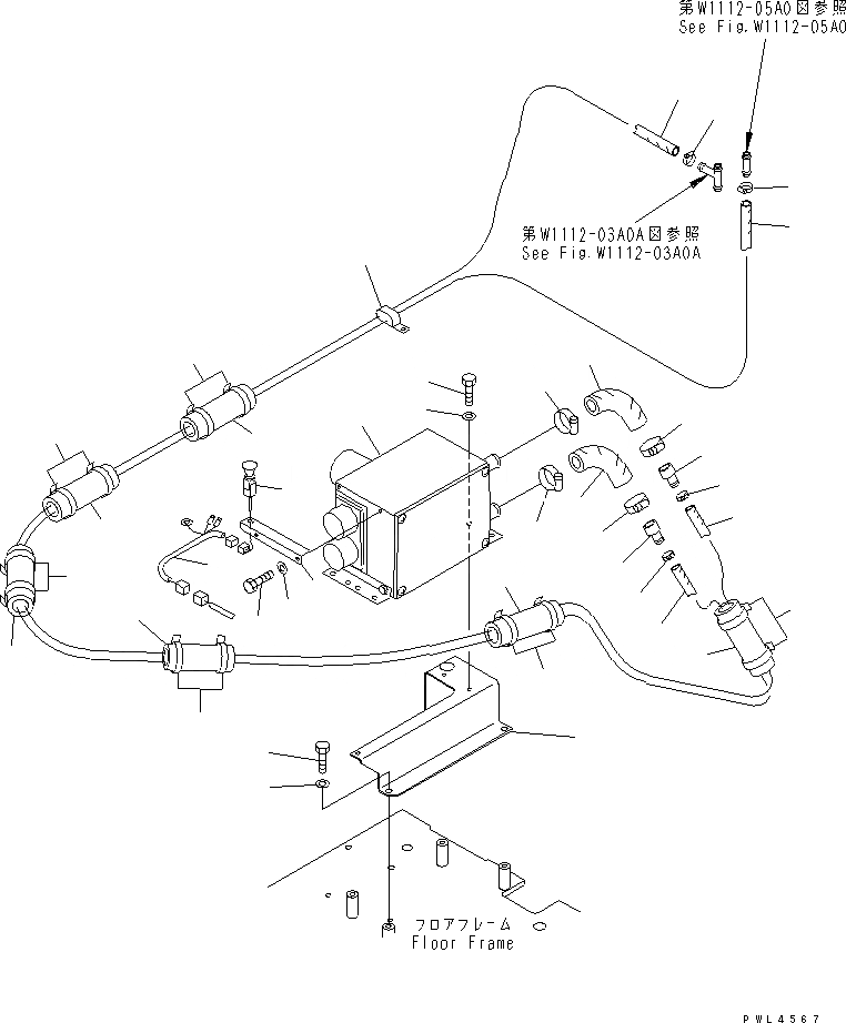Схема запчастей Komatsu PC120-6Z - ПРЕДПУСК. ПОДОГРЕВ (ПЕЧКА) (МОРОЗОУСТОЙЧИВ. СПЕЦИФ-Я)(№-) РАЗНОЕ