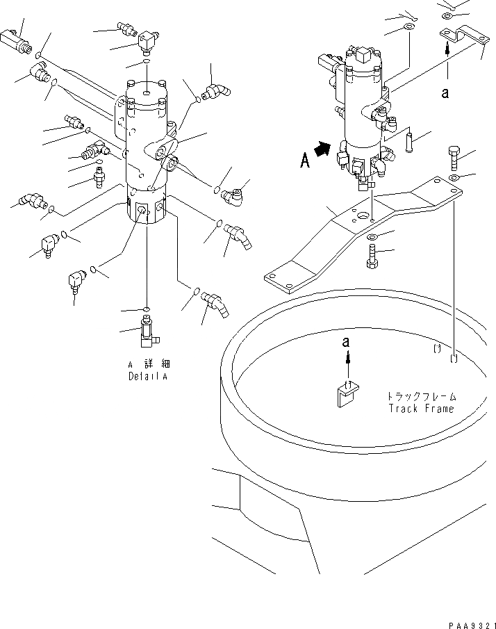 Схема запчастей Komatsu PC120-6 - ПОВОРОТНОЕ СОЕДИНЕНИЕ (КОМПОНЕНТЫ) (С ОТВАЛ)(№-) ПОВОРОТН. КРУГ И КОМПОНЕНТЫ