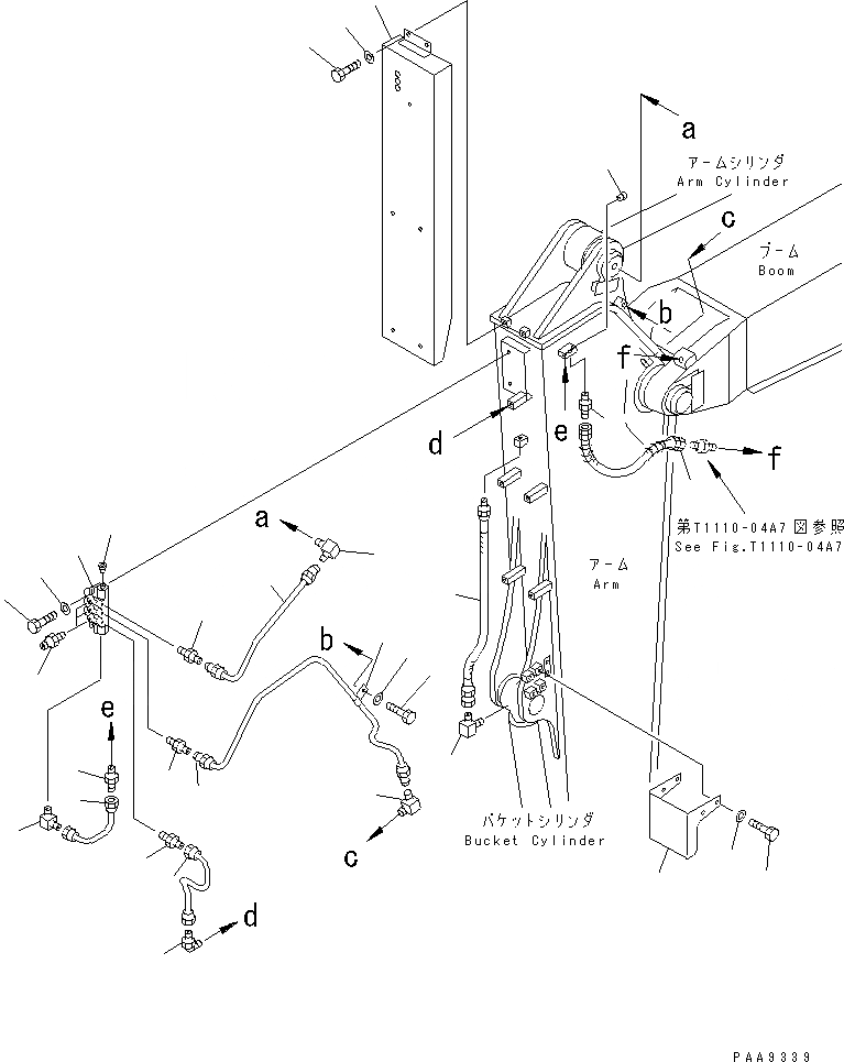 Схема запчастей Komatsu PC120-6 - УДЛИНН. РУКОЯТЬ (АВТОМАТИЧ. СМАЗКА) (ДЛЯ АВТОМАТИЧ. СМАЗ.) РАБОЧЕЕ ОБОРУДОВАНИЕ