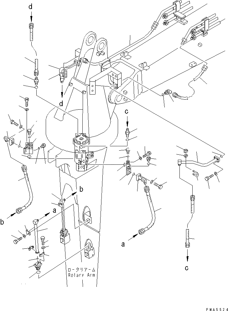 Схема запчастей Komatsu PC120-6 - ПОВОРОТН. РУКОЯТЬ (НАВЕСНОЕ ОБОРУД-Е) (-ACTUATER НАВЕСН. ОБОРУД) РАБОЧЕЕ ОБОРУДОВАНИЕ