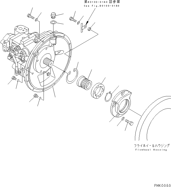 Схема запчастей Komatsu PC120-6Z-A1 - ОСНОВН. НАСОС (НАСОС¤ НАПОЛНИТЕЛЬ И СОЕДИНЕНИЕ)(№-99) ГИДРАВЛИКА
