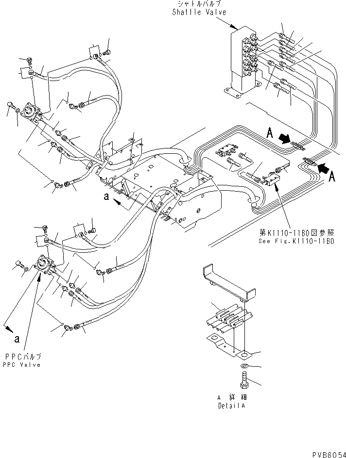 Схема запчастей Komatsu PC120-6Z-A1 - ОСНОВН. КОНСТРУКЦИЯ (P.P.C. РАБОЧАЯ ЛИНИЯ)(№77-999) КАБИНА ОПЕРАТОРА И СИСТЕМА УПРАВЛЕНИЯ