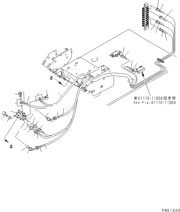 Схема запчастей Komatsu PC120-6Z-A1 - ОСНОВН. КОНСТРУКЦИЯ (P.P.C. РАБОЧАЯ ЛИНИЯ ЛЕВ.) (P.P.C. КЛАПАН И ПАТРУБКИ ЛЕВОЙ СТОЙКИ)(№7-97) КАБИНА ОПЕРАТОРА И СИСТЕМА УПРАВЛЕНИЯ