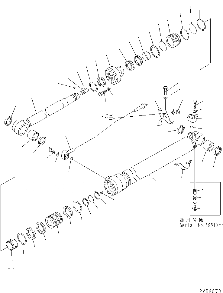 Схема запчастей Komatsu PC120-6Z-A1 - ЦИЛИНДР РУКОЯТИ(№7-) ОСНОВН. КОМПОНЕНТЫ И РЕМКОМПЛЕКТЫ