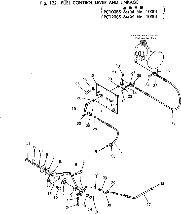 Схема запчастей Komatsu PC120-1 - РЫЧАГ УПРАВЛ-Я ПОДАЧЕЙ ТОПЛИВА И МЕХАНИЗМ (PCSS) КОМПОНЕНТЫ ДВИГАТЕЛЯ И ЭЛЕКТРИКА