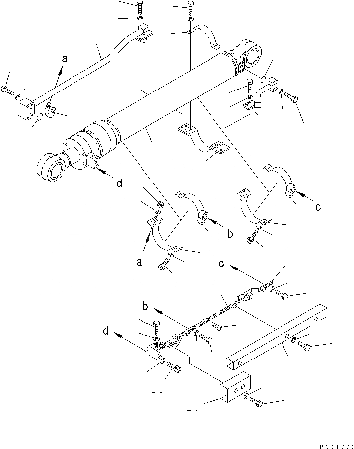 Схема запчастей Komatsu PC120-6H - ЦИЛИНДР КОВША (/) (ДЛЯ HYPER GX)(УДЛИНН. СИСТ. СМАЗКИ ТИП)(№7-89) ОСНОВН. КОМПОНЕНТЫ И РЕМКОМПЛЕКТЫ