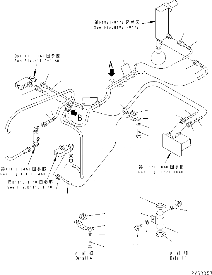 Схема запчастей Komatsu PC120-6J - ОСНОВН. КОНСТРУКЦИЯ (P.P.C. ХОД БЛОК ТРУБЫ) (ЭЛЕКТР.)(№7-97) КАБИНА ОПЕРАТОРА И СИСТЕМА УПРАВЛЕНИЯ