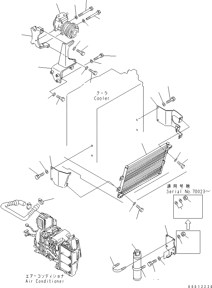 Схема запчастей Komatsu PC120-6E0 - КОНДИЦ. ВОЗДУХА (БЛОК) КАБИНА ОПЕРАТОРА И СИСТЕМА УПРАВЛЕНИЯ