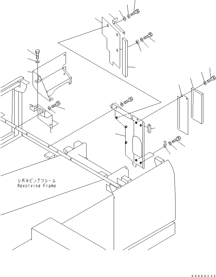 Схема запчастей Komatsu PC120-6E0 - ПЕРЕГОРОДКА. (КРЫШКАПРАВ.) ЧАСТИ КОРПУСА